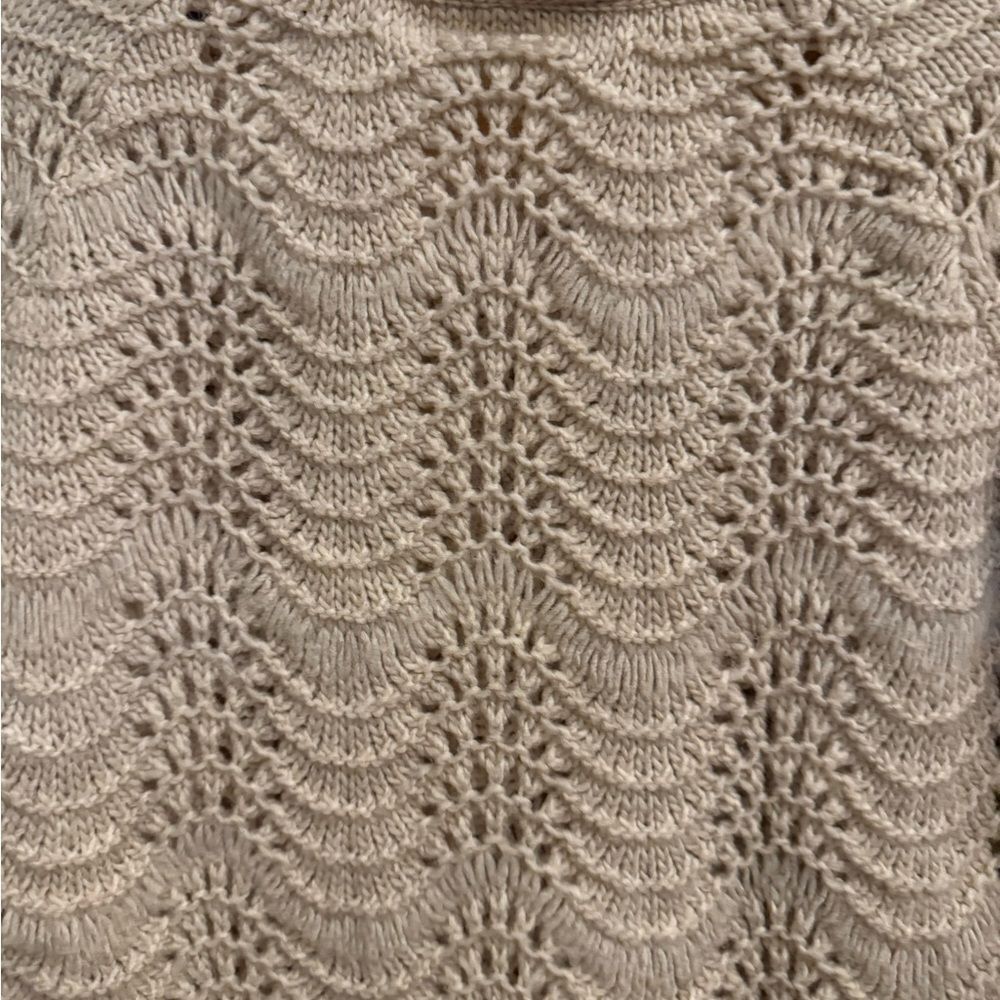 American Eagle Size XSmall Scalloped Wool Blend Knit Sweater - Picture 7 of 11